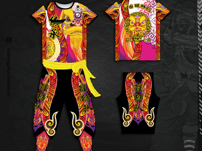Áo múa lân thiết kế lsr22 - aodongphucthietke.vn